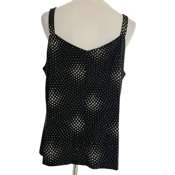 Alex Evenings Size 18W  Top Blouse Cardigan Open Front Sleeveless 2 Piece Set - Picture 7 of 8